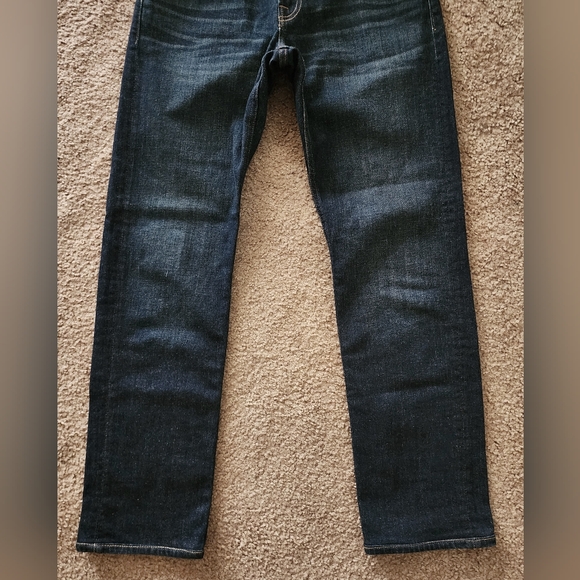 32 men 7 For All Mankind Slimmy Straight Jean Dark Wash 32x30 1/2" - Picture 6 of 16